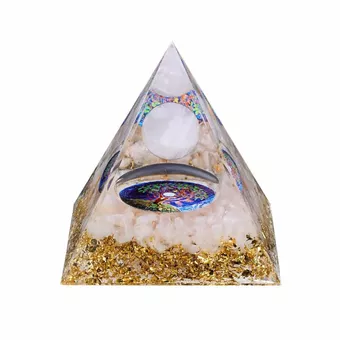 Orgonite Pyramid Rose Quartz Tree of Life