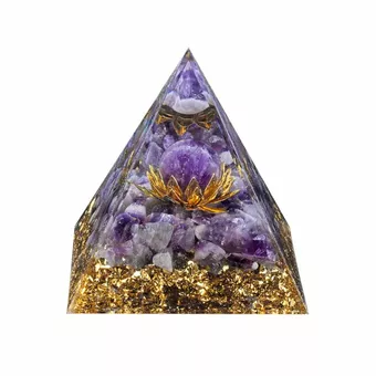 Orgonite Pyramid Amethyst Lotus