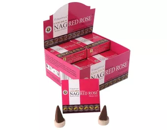 Incense Vijayshree Golden Nag Red Rose Cones