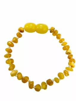 Milky Baltic Amber Baby Bracelet (screw-on)