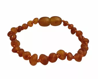 Baby Bracelet Baltic Amber Raw Cognac Screw-on