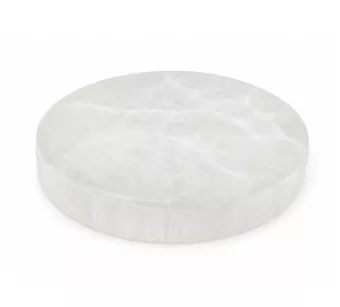 Round Selenite Plate 12cm