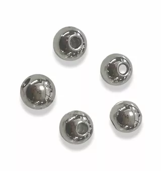 Silver Stainless Steel Ball Spacer Charm Beads 6mm x100