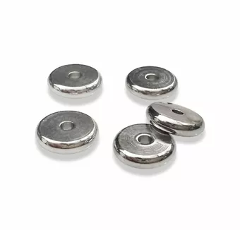 Silver Stainless Steel Rondelle Spacer Beads 8mm x100