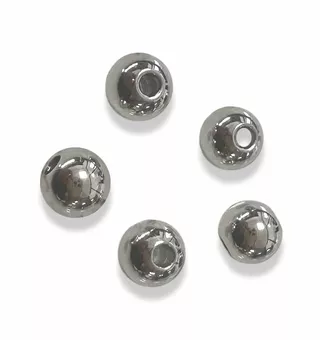 Silver Stainless Steel Spacer Ball Charm Beads 8mm x50
