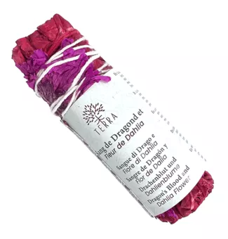 White Sage Dragon's Blood and Dahlia Flowers Bundle 25-30g 10cm