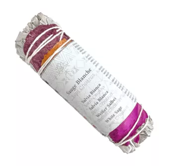 California White Sage & 7 Chakras Rose Petals smudge 25-30g 10cm