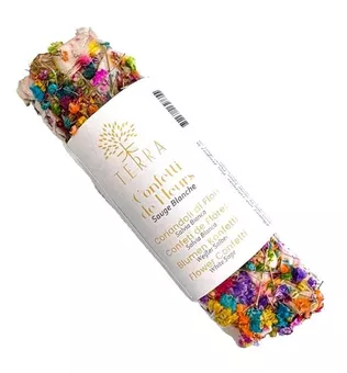 White Sage & Flower Confetti Smudge 25-30gr 10cm