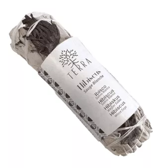White Sage and Hibiscus Smudge 25-30gr 10cm