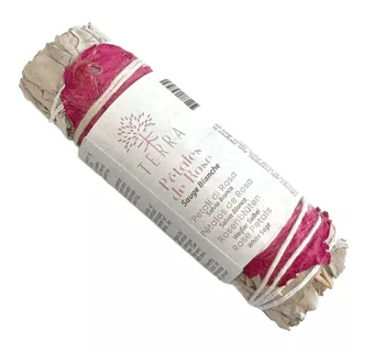 White Sage & Rose Petals Bundle 25-30gr 10cm
