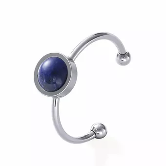 Lapis Lazuli Ring – Silver Stainless Steel