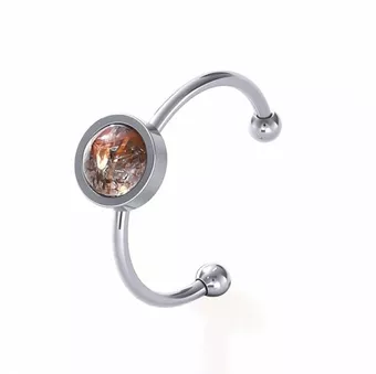 Super Seven Black Ring – Silver Stainless Steel