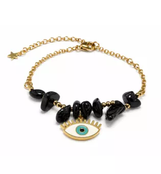 Black Tourmaline A Protection Bracelet – Evil Eye