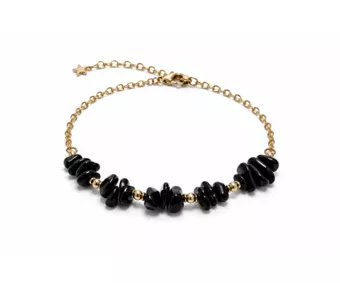 Black Tourmaline A Energy Bracelet – Stone Fragments