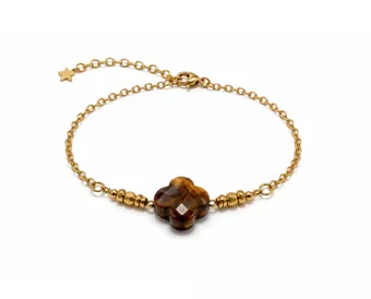 Tiger's Eye Lucky Bracelet A – Clover