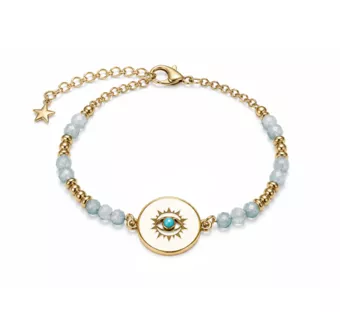 Aquamarine AA Protection Bracelet – Protective Eye Medallion