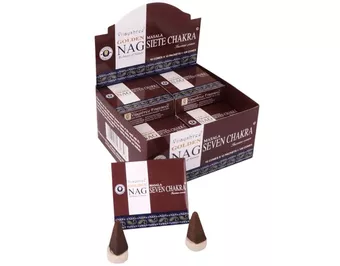 Incense Vijayshree Golden Nag Seven Chakra Cones