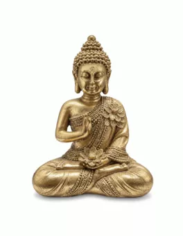 Golden Abhaya Buddha Statue in Resin 14 cm