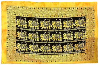 Yellow 8 Elephants Rectangle bedsheet