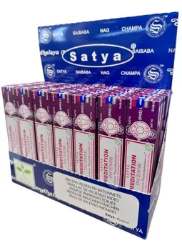Satya MEDITATION incense display 42 packs of 15g