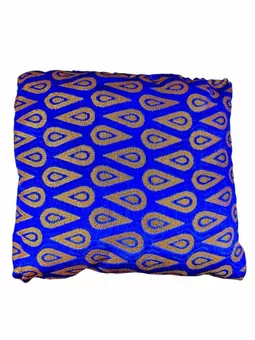 Blue square cushion for singing bowl 15 cm