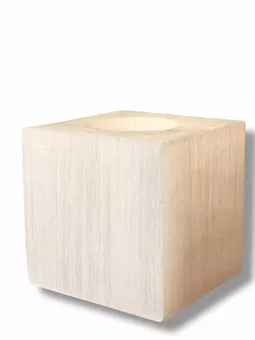 Polished Selenite Cube Candlestick 7cm 0.7-1Kg