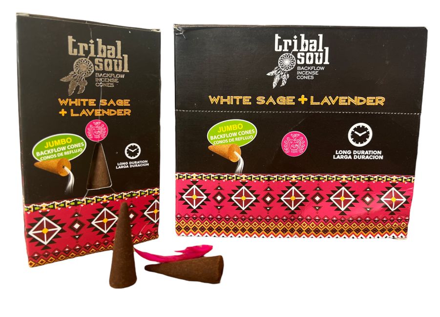 Tribal Soul Backflow Incense - White Sage & Lavender