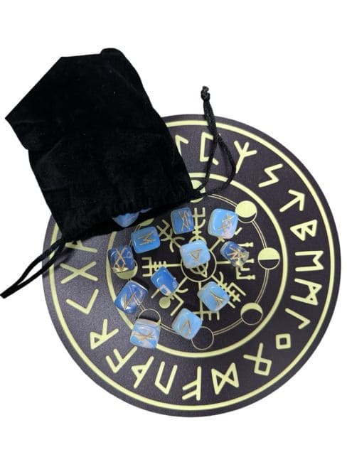 Wooden futhark divination board 20cm