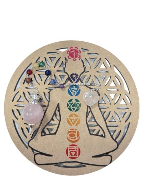 7 chakras wooden board 15cm