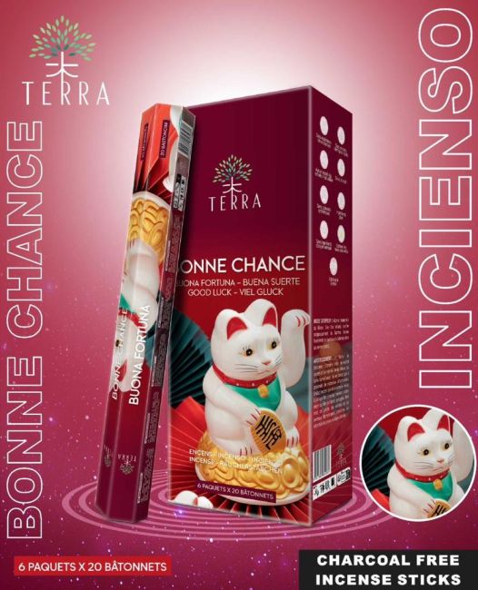 Terra Bonne Chance hexa charcoal-free incense