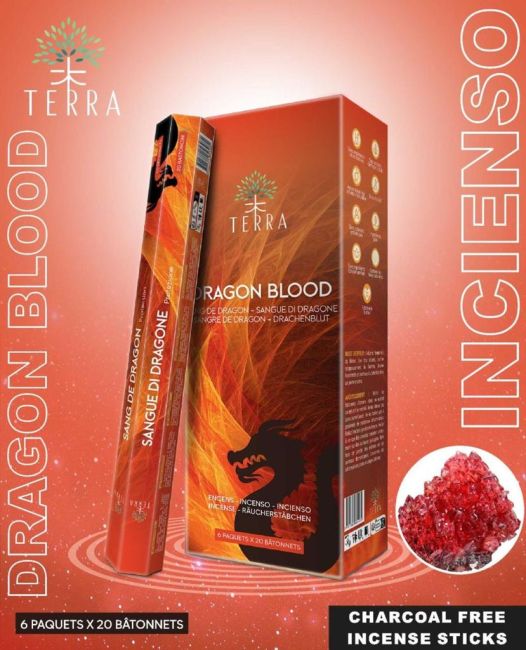 Terra incense Dragon Blood hexa without charcoal