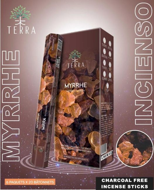 Terra myrrh hexa incense without charcoal 30grs
