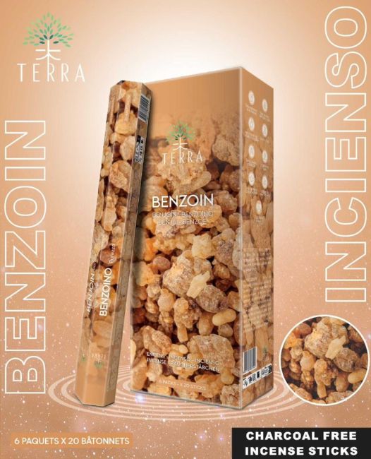 Terra incense Benzoin hexa without charcoal 30grs