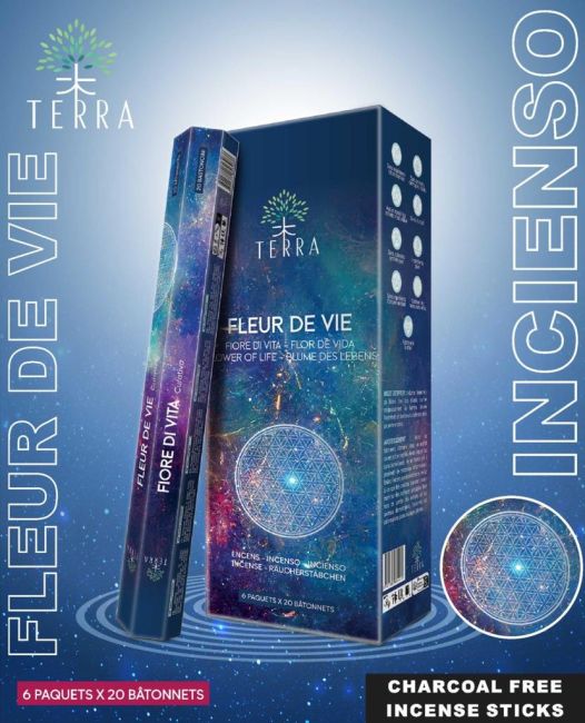 Terra Flower of Life hexa incense without charcoal