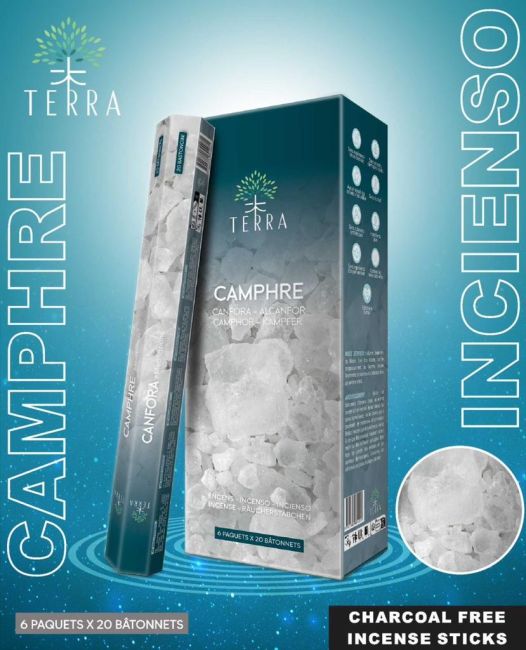 Terra camphor hexa incense without charcoal 30grs