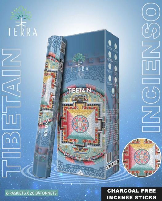Terra Tibetan hexa incense without charcoal 30grs
