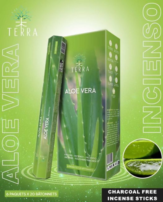 Terra Aloe vera hexa charcoal-free incense 30grs