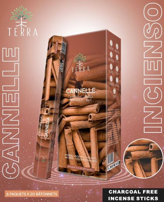 Terra cinnamon hexa incense without charcoal 30grs