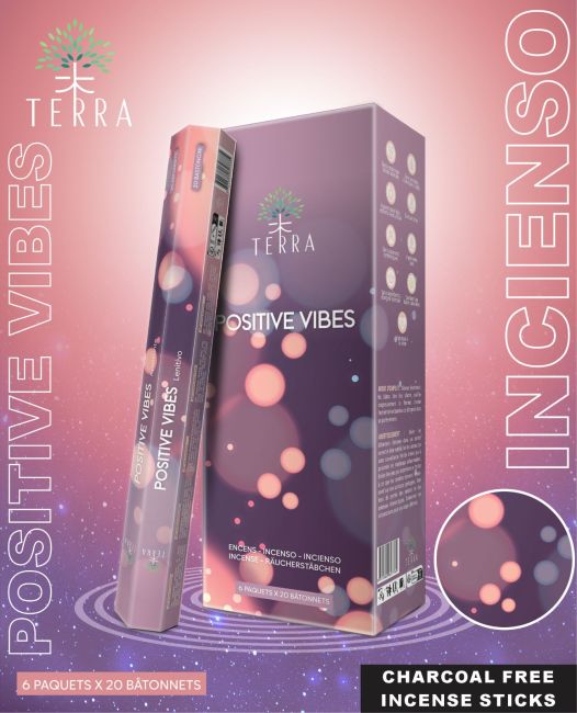 Terra positive vibes hexa incense without charcoal