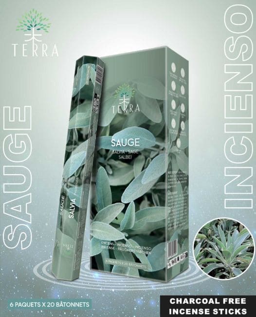 Terra sage hexa incense without charcoal 30grs