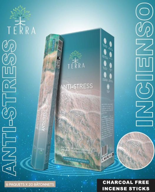Terra anti-stress hexa incense without charcoal 30grs
