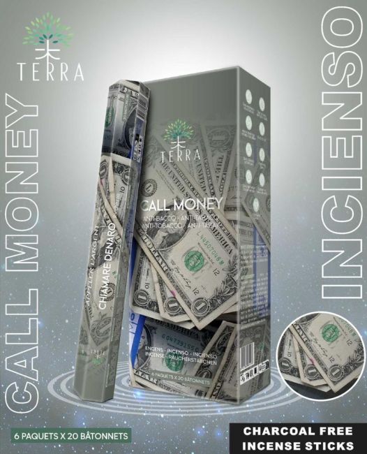 Incense Terra call silver hexa without charcoal 30grs
