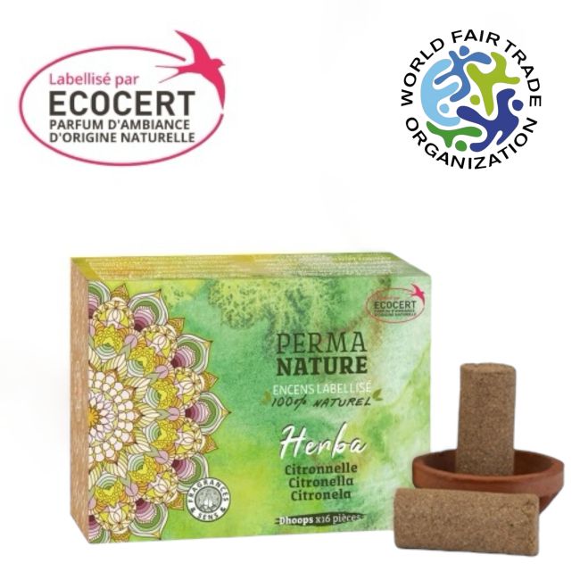 Dhoop Perma Nature Herba Lemongrass Ecocert Label