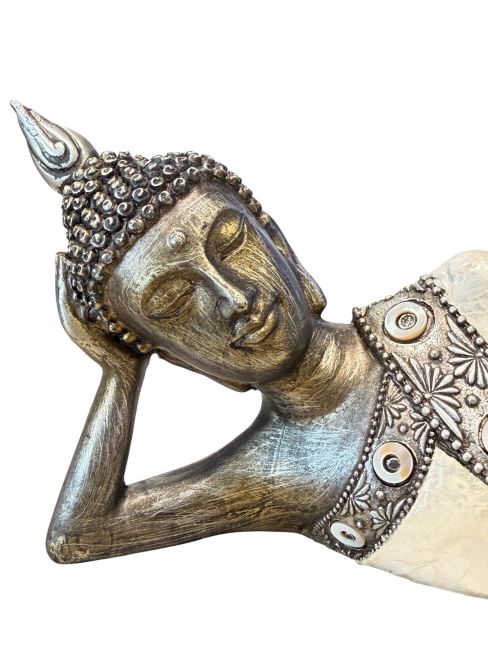 incense at Reclining Buddha, Resin, Mother-of-Pearl, 35cm|gb