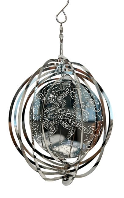 Wind chime 3D steel dragon 15cm