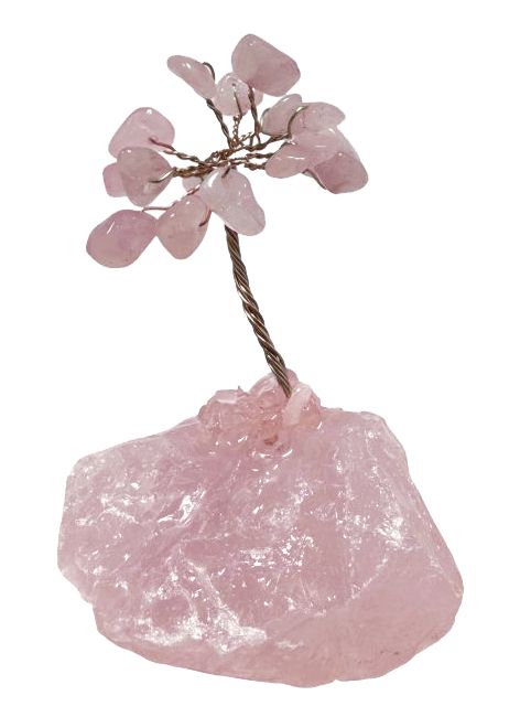 Rose Quartz Tree of Life on Druse