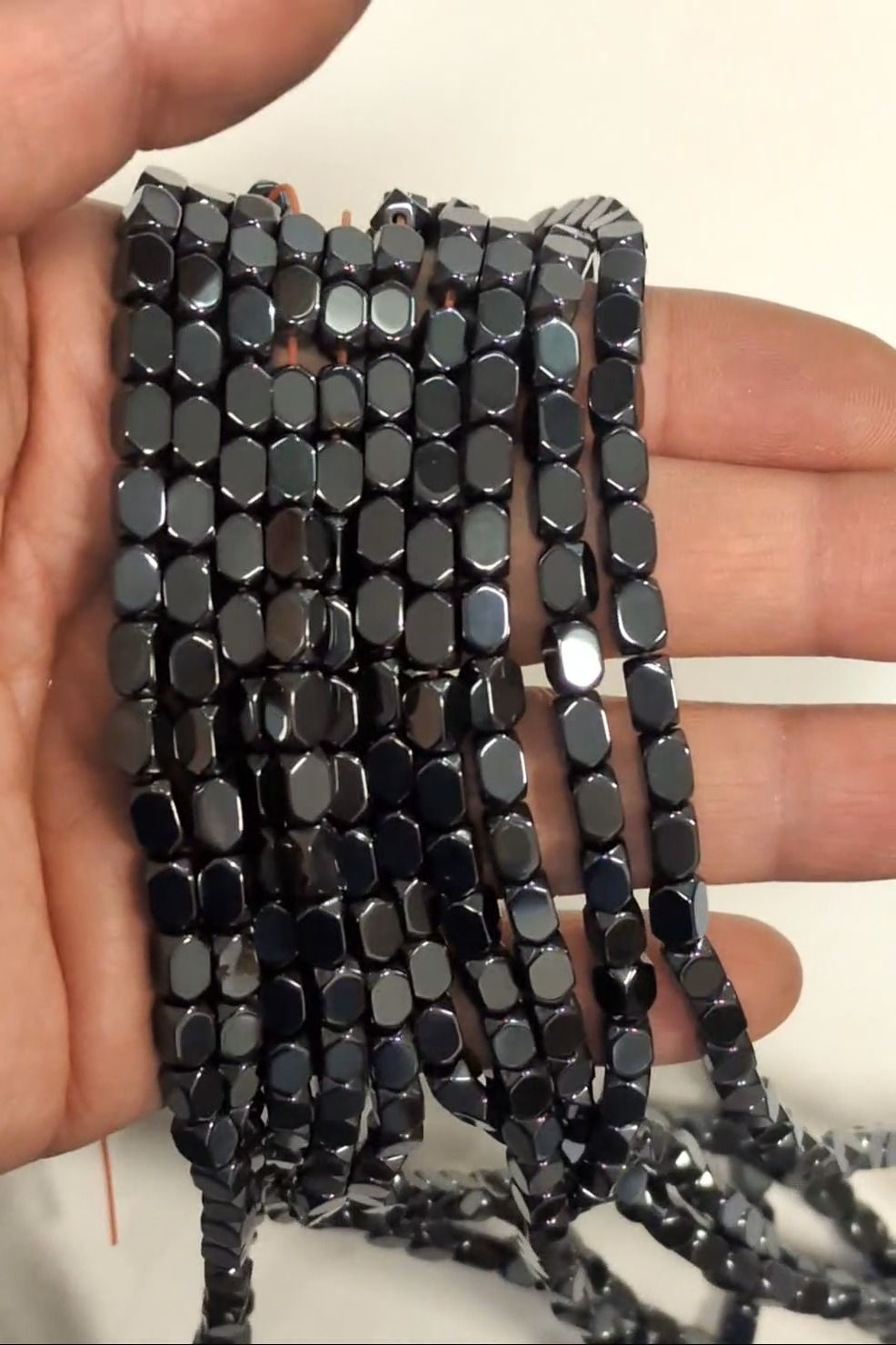 Rounded Rectangular Hematite Spacer Beads – 3.7×5.5 mm