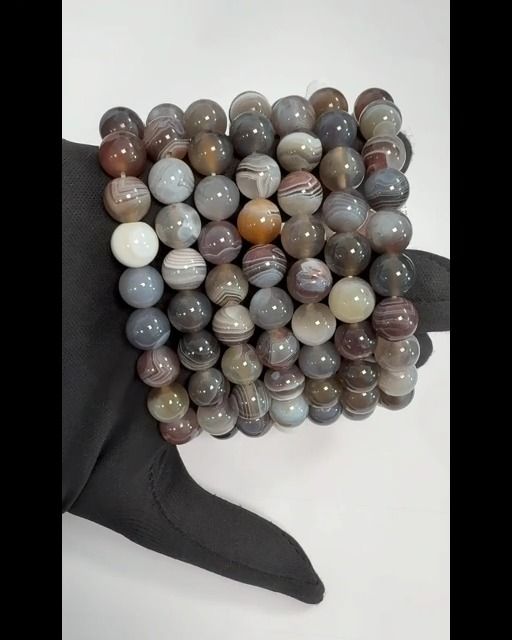 Agate Botswana AA 10mm pearls Bracelet