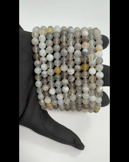 Botswana Agate Bracelet A 6mm beads