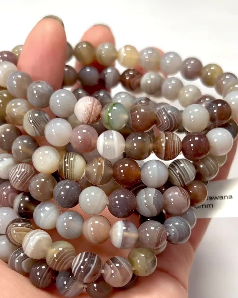 Agate Botswana AA 8mm pearls Bracelet